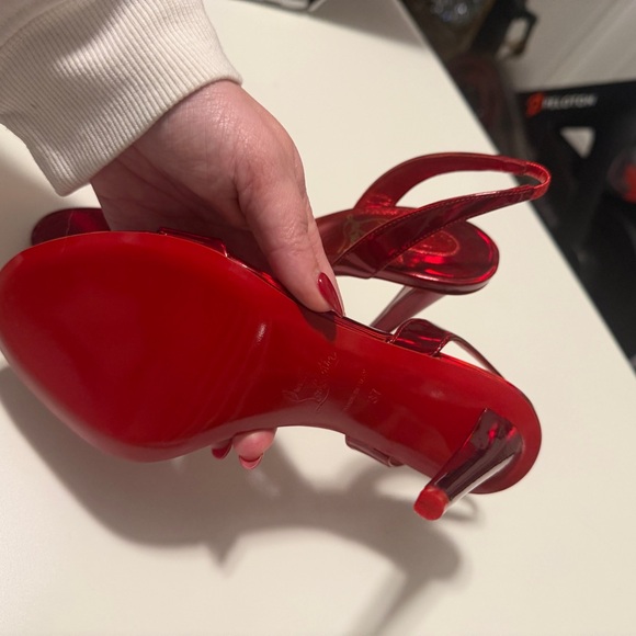 Christian Louboutin Shiny Red Heels - Picture 4 of 5